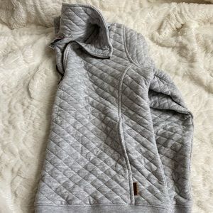 Quilted Quarter zip sweatshirt.